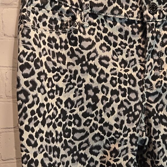 White House Black Market skinny ankle leopard print jeans size 2 - Picture 4 of 9